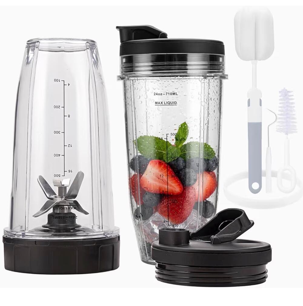 Replacement 24oz Blender Cups Compatible Ninja 24oz extractor blade 2 lids cups